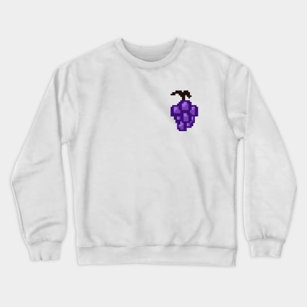 Pixel Grapes Crewneck Sweatshirt by ArtsyStormy